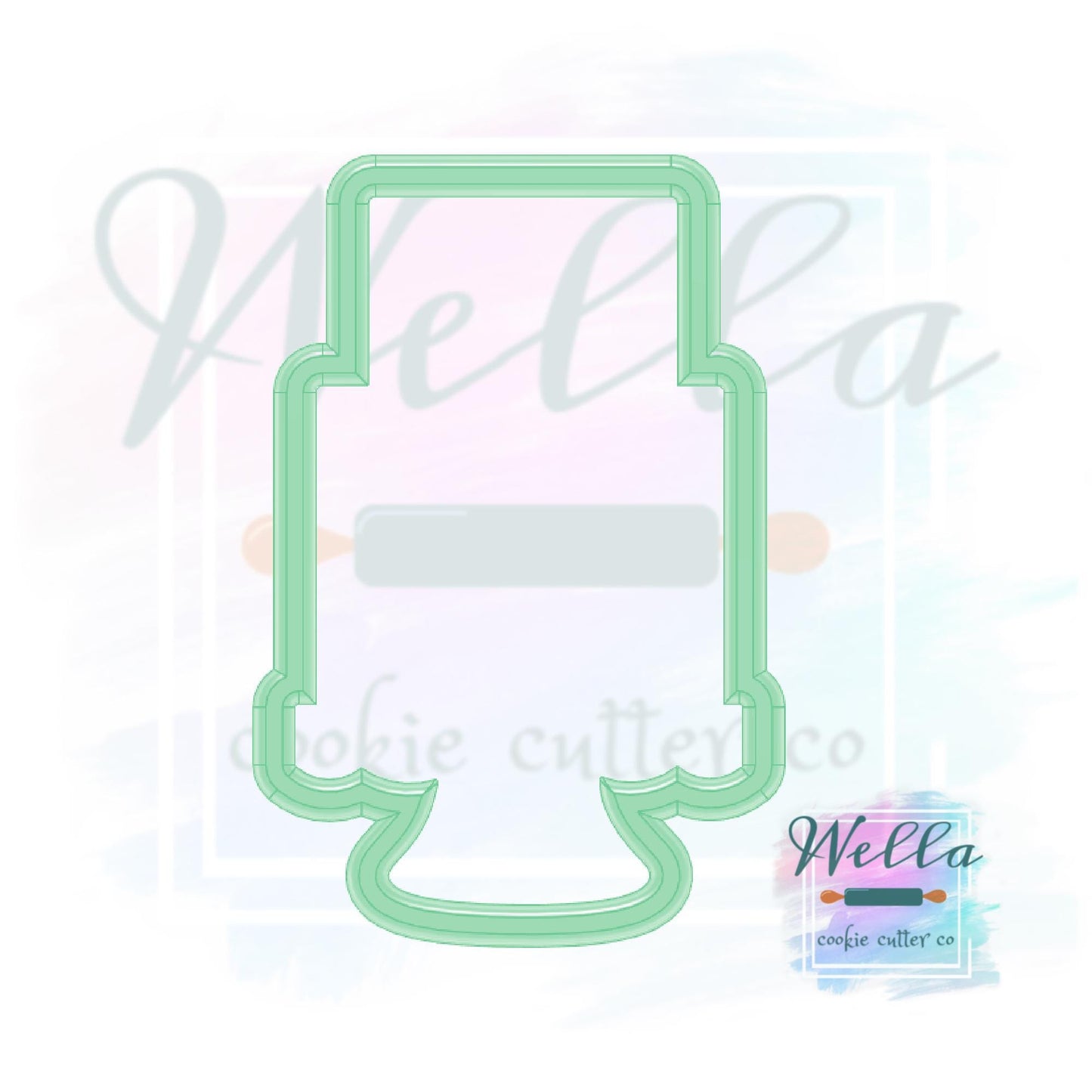 Cake on Stand #2 Cookie Cutter, 2 Tier Cake Cookie Cutter
