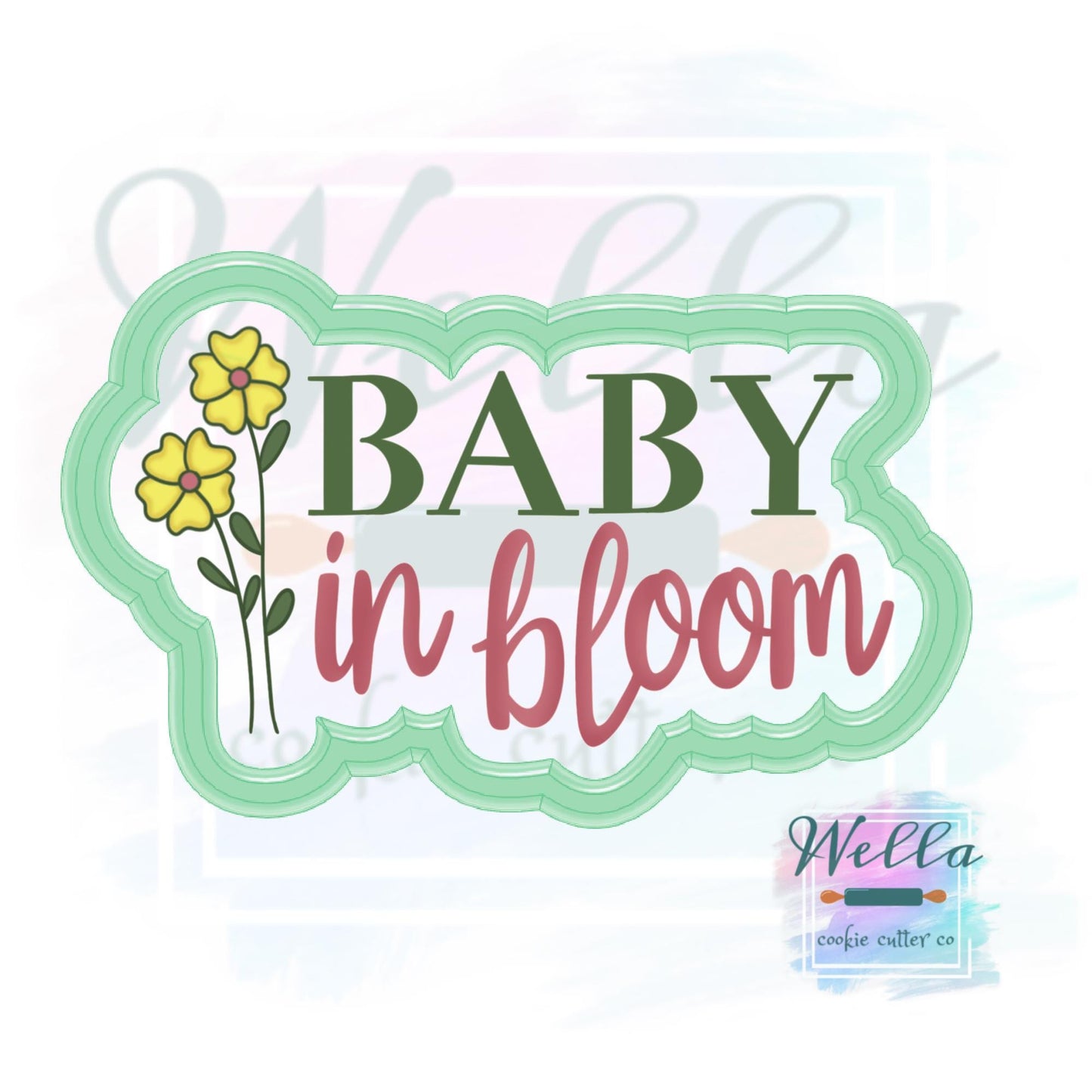 Baby in Bloom #2 Cookie Cutter