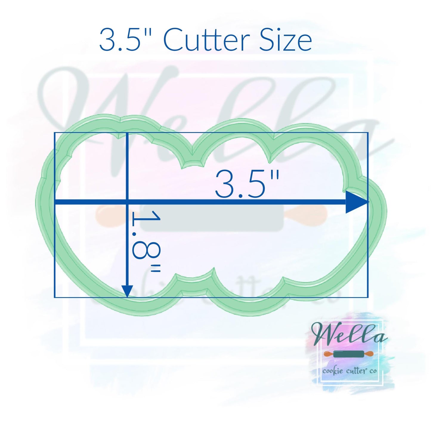 Strawberry One #2 Cookie Cutter with Optional Stencil