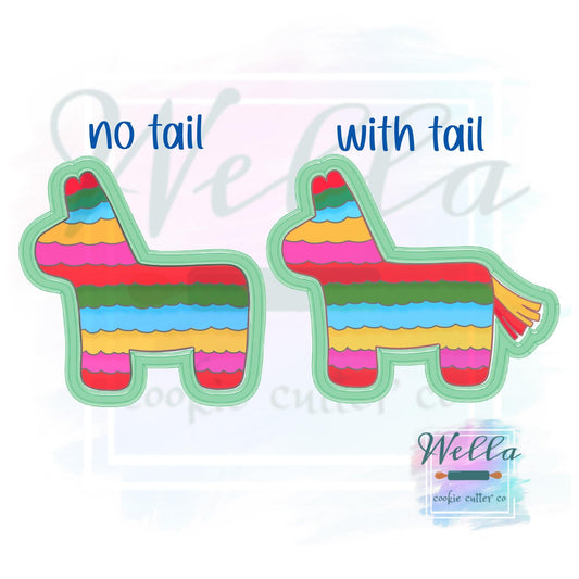 Pinata Cookie Cutter - 2 Shape Options - with or without tail