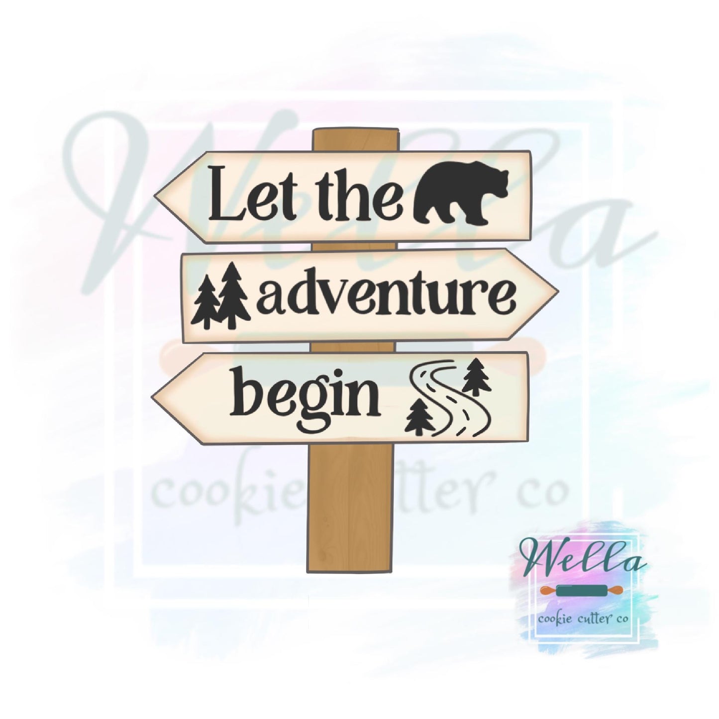 Wooden Signpost Cookie Cutter