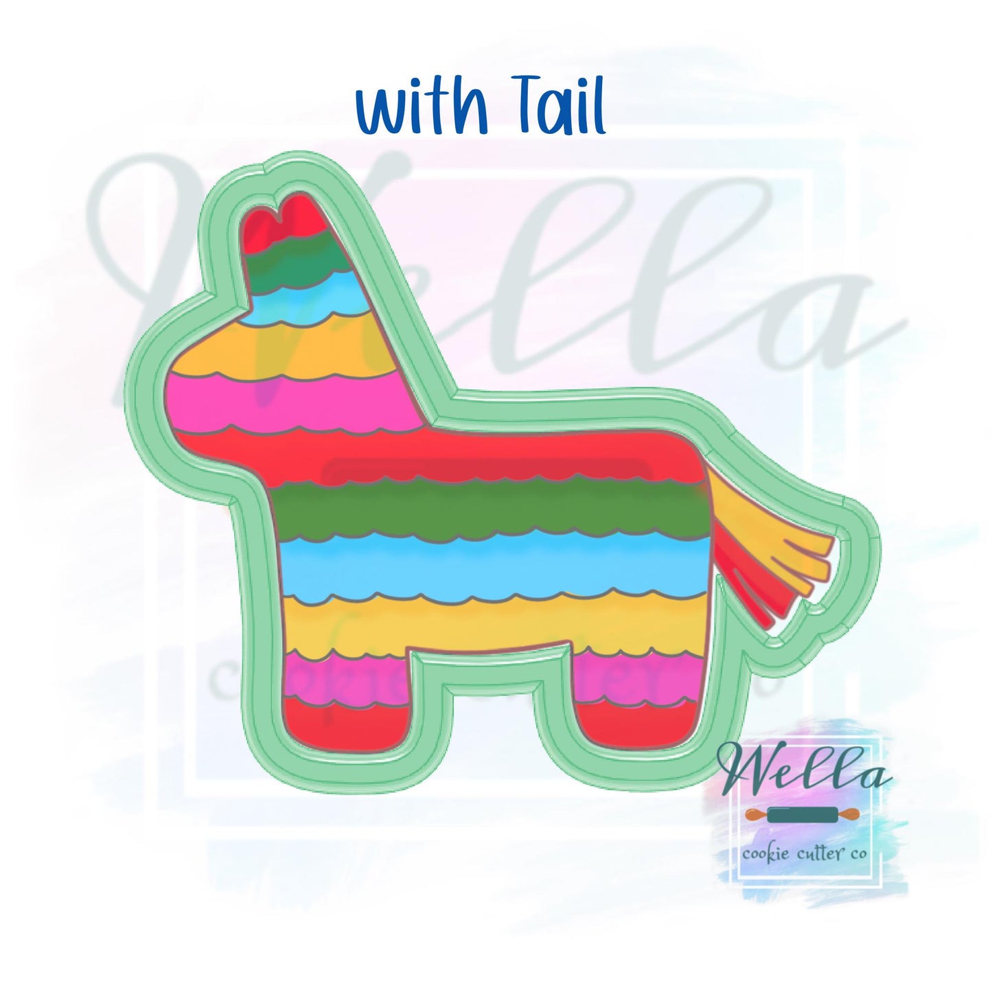 Pinata Cookie Cutter - 2 Shape Options - with or without tail