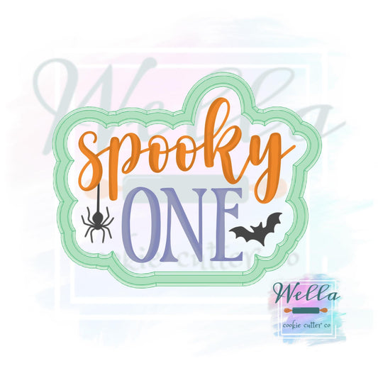 spooky ONE Text Cookie Cutter