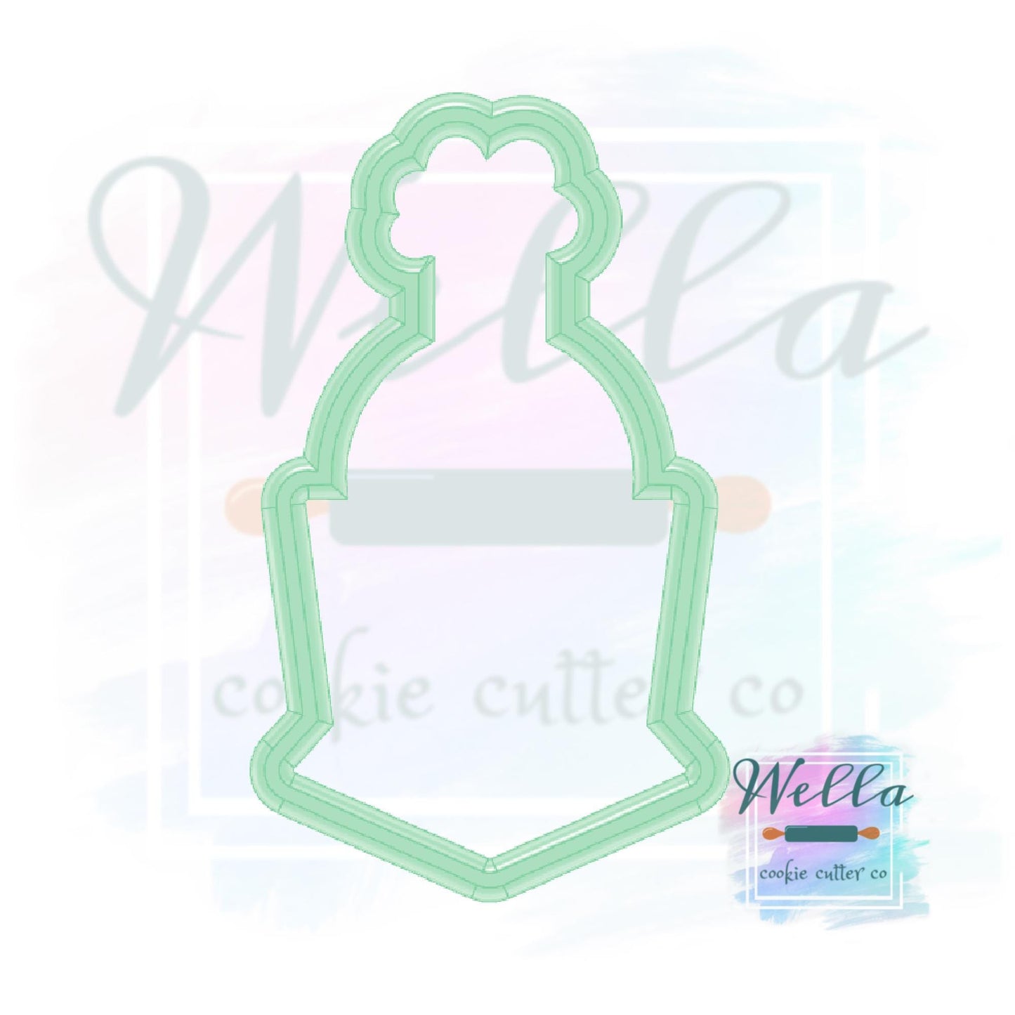 Holiday Train Cookie Cutter with Optional Stencil Guide