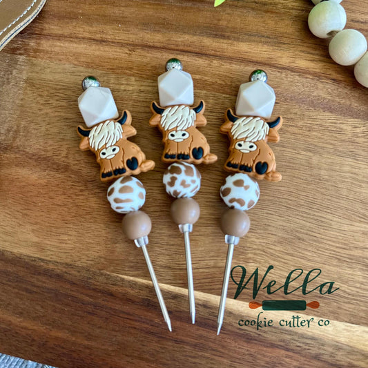Highland Cow #1 Themed Scribe Tool for Cookie Decorating