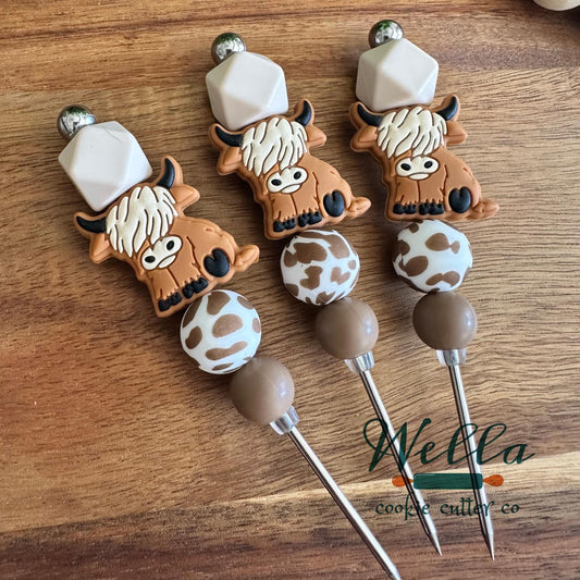 Highland Cow #1 Themed Scribe Tool for Cookie Decorating