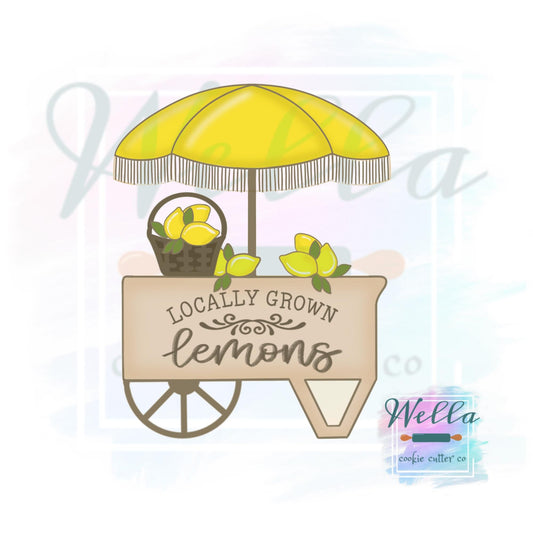 Lemon Market Cart Cookie Cutter