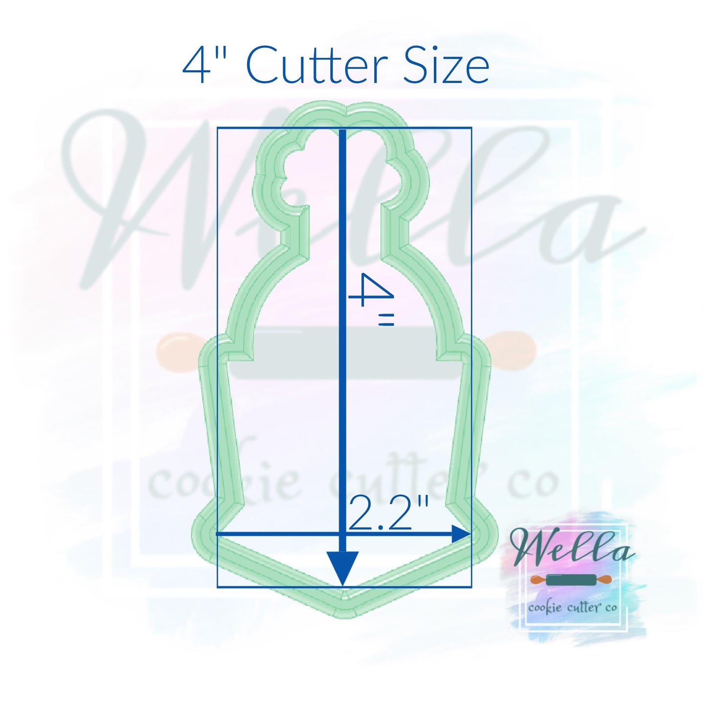 Holiday Train Cookie Cutter with Optional Stencil Guide