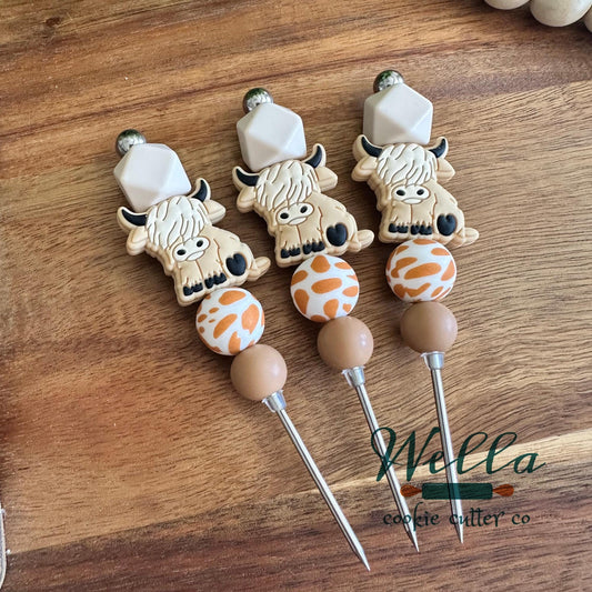 Highland Cow #2 Themed Scribe Tool for Cookie Decorating