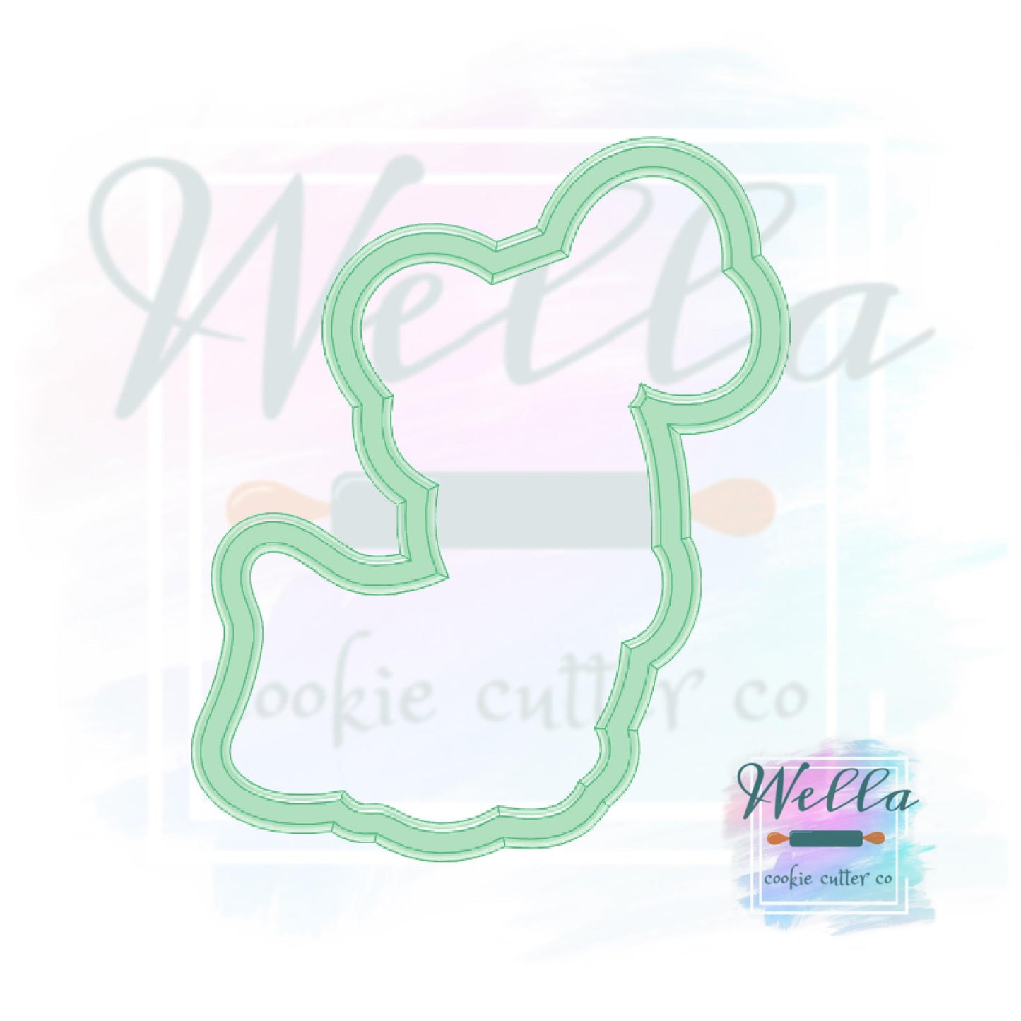 Ghost Dog with Bone Balloon Cookie Cutter