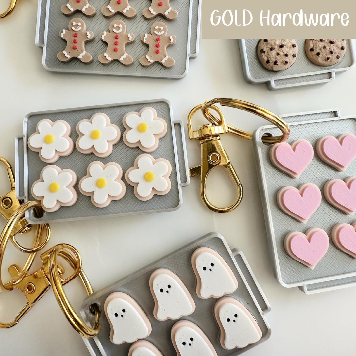 Mini Cookie Baking Tray Keychain with NFC Tag