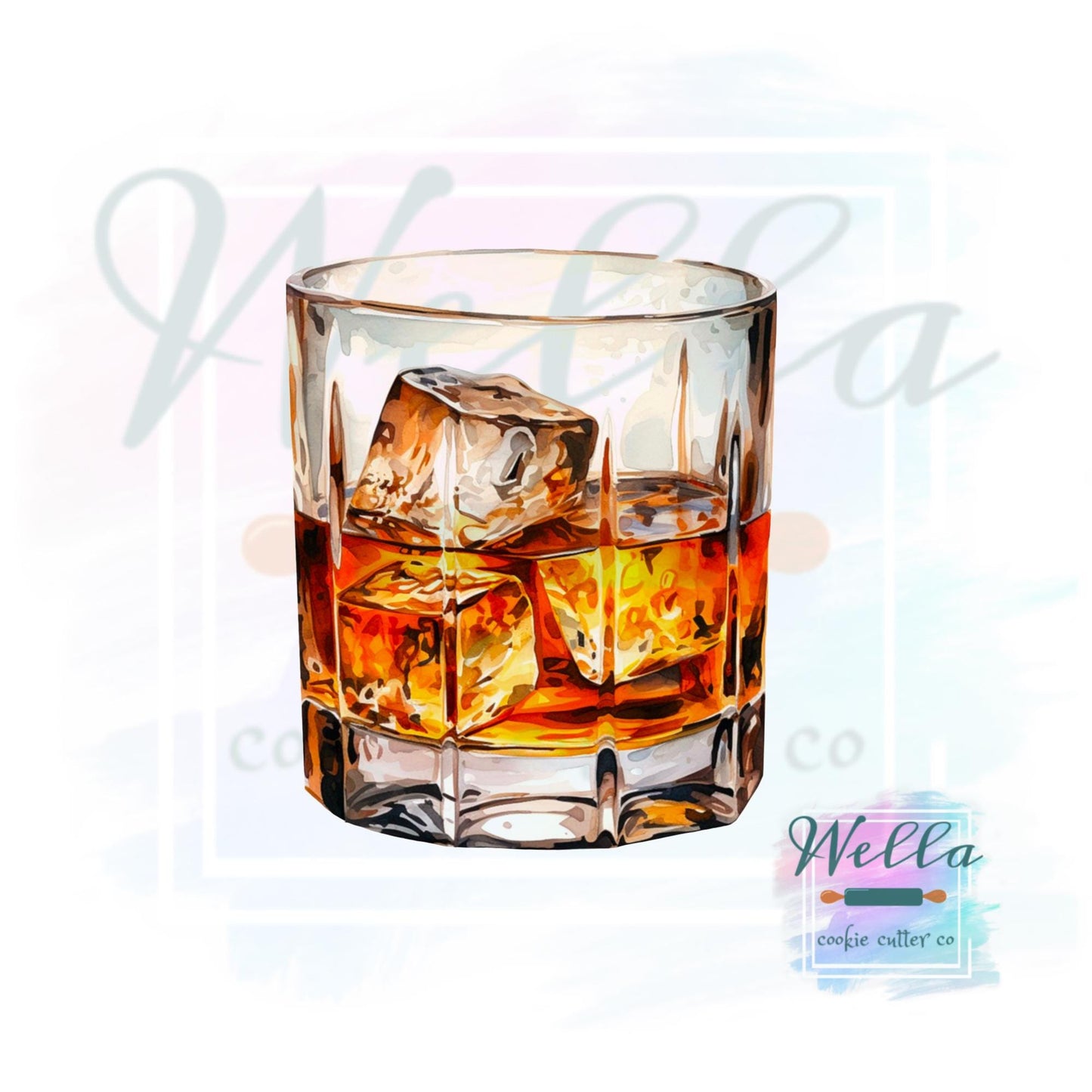 Whiskey Glass Cookie Cutter