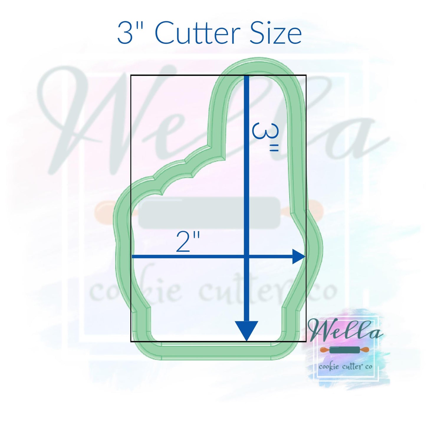 Foam Finger Cookie Cutter