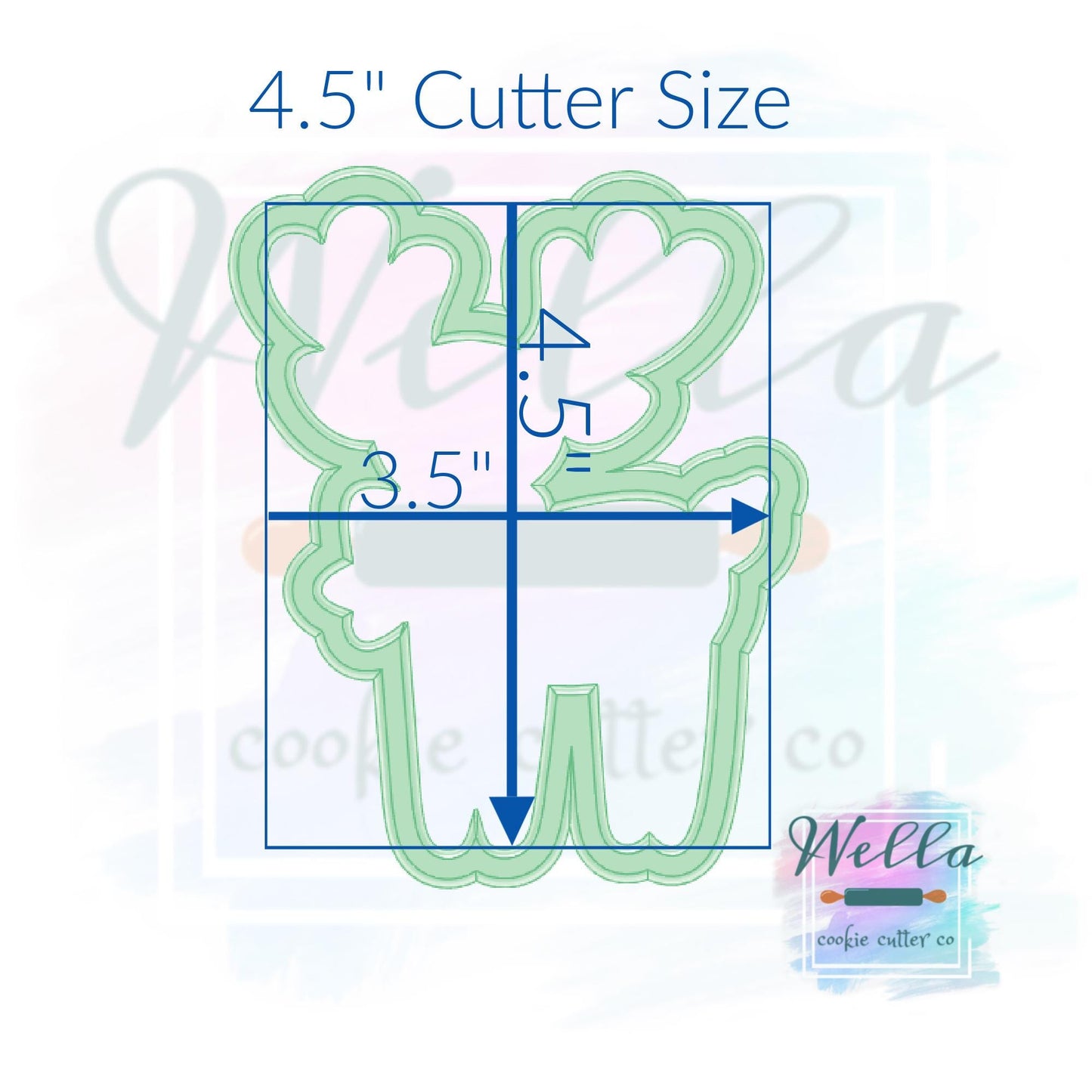 Wooden Deer with Bow Cookie Cutter