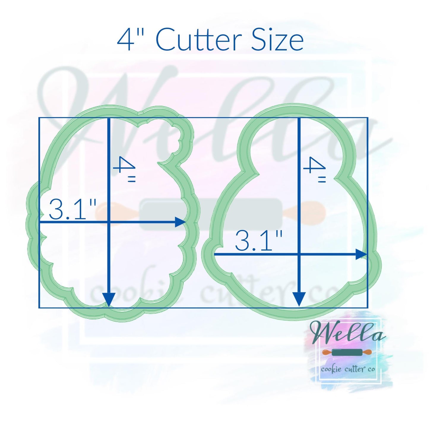 Santa and Mrs. Clause Set #1 Cookie Cutters with Optional Stencil Guides