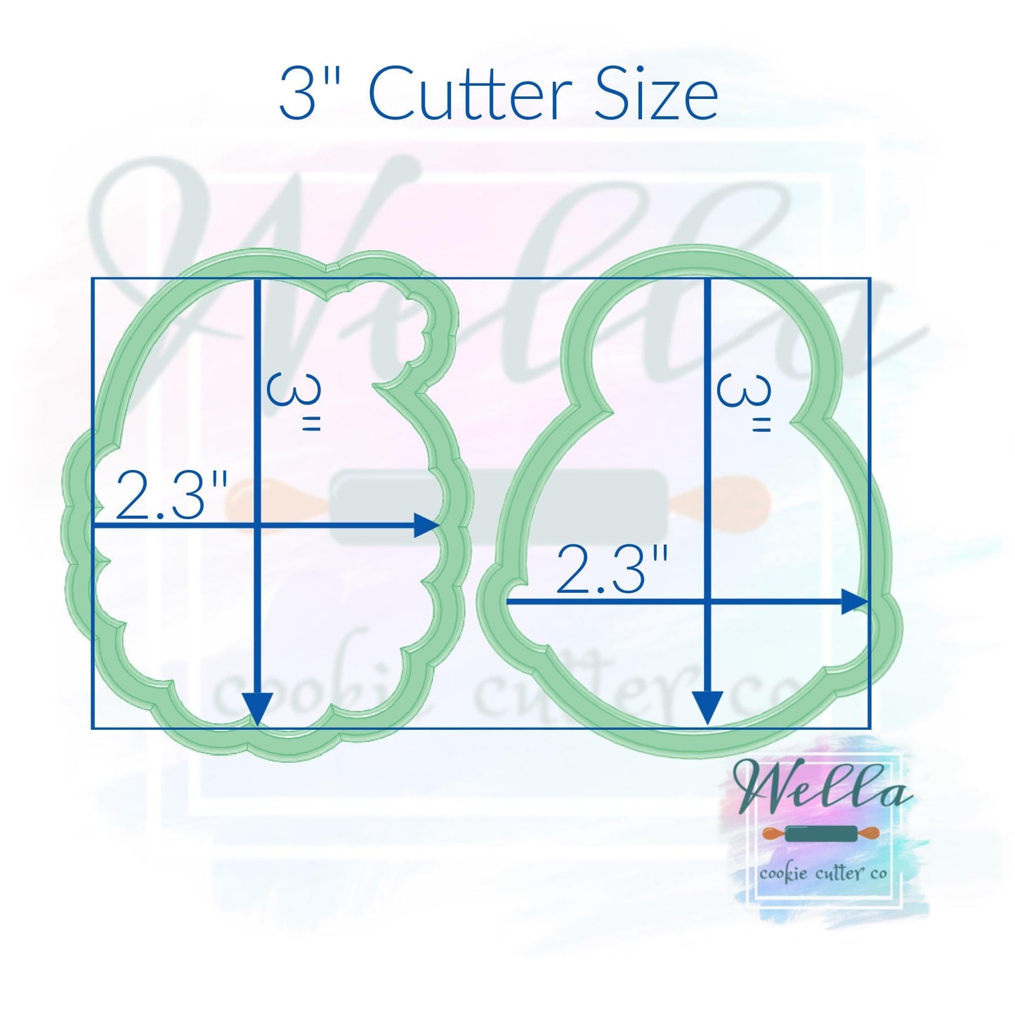 Santa and Mrs. Clause Set #1 Cookie Cutters with Optional Stencil Guides