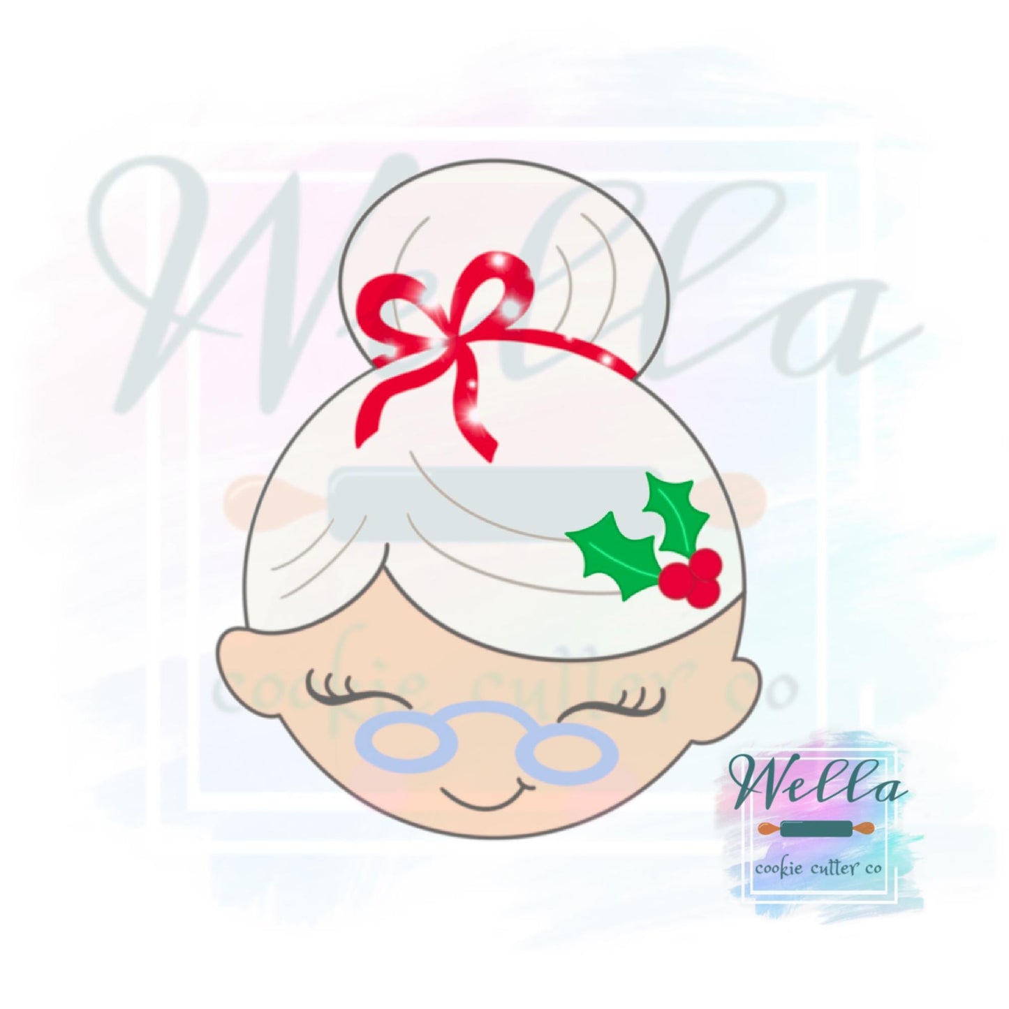 Santa and Mrs. Clause Set #1 Cookie Cutters with Optional Stencil Guides
