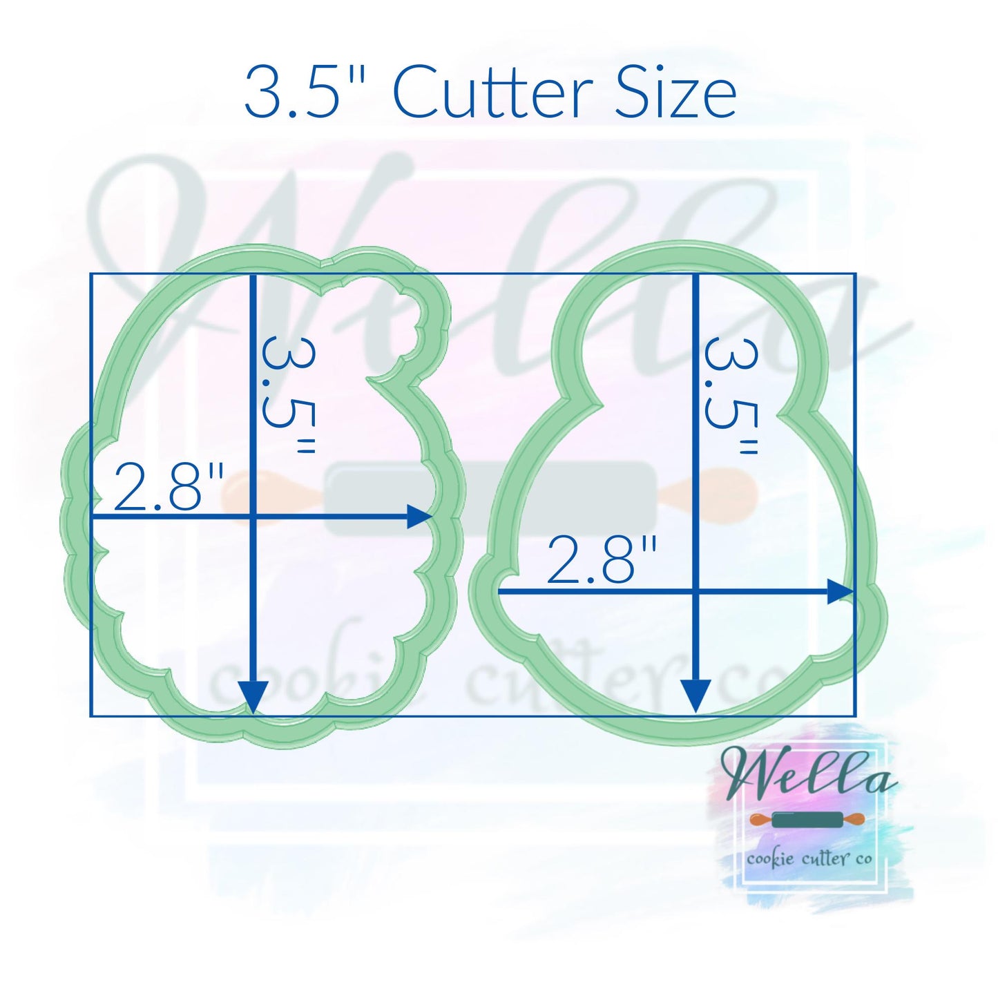 Santa and Mrs. Clause Set #1 Cookie Cutters with Optional Stencil Guides
