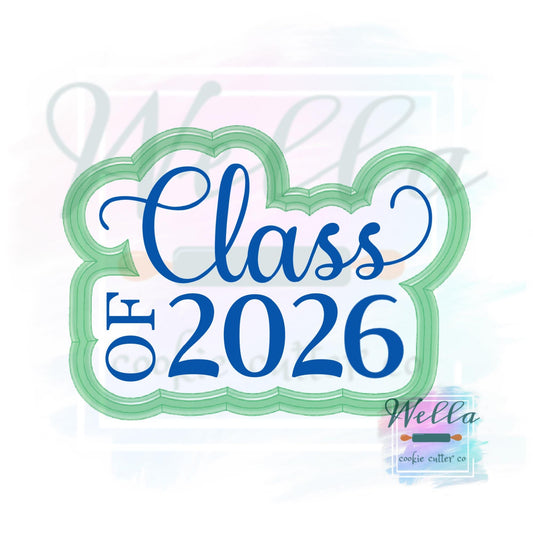 Graduation Class of 2026 #1 Cookie Cutter with Optional Stencil