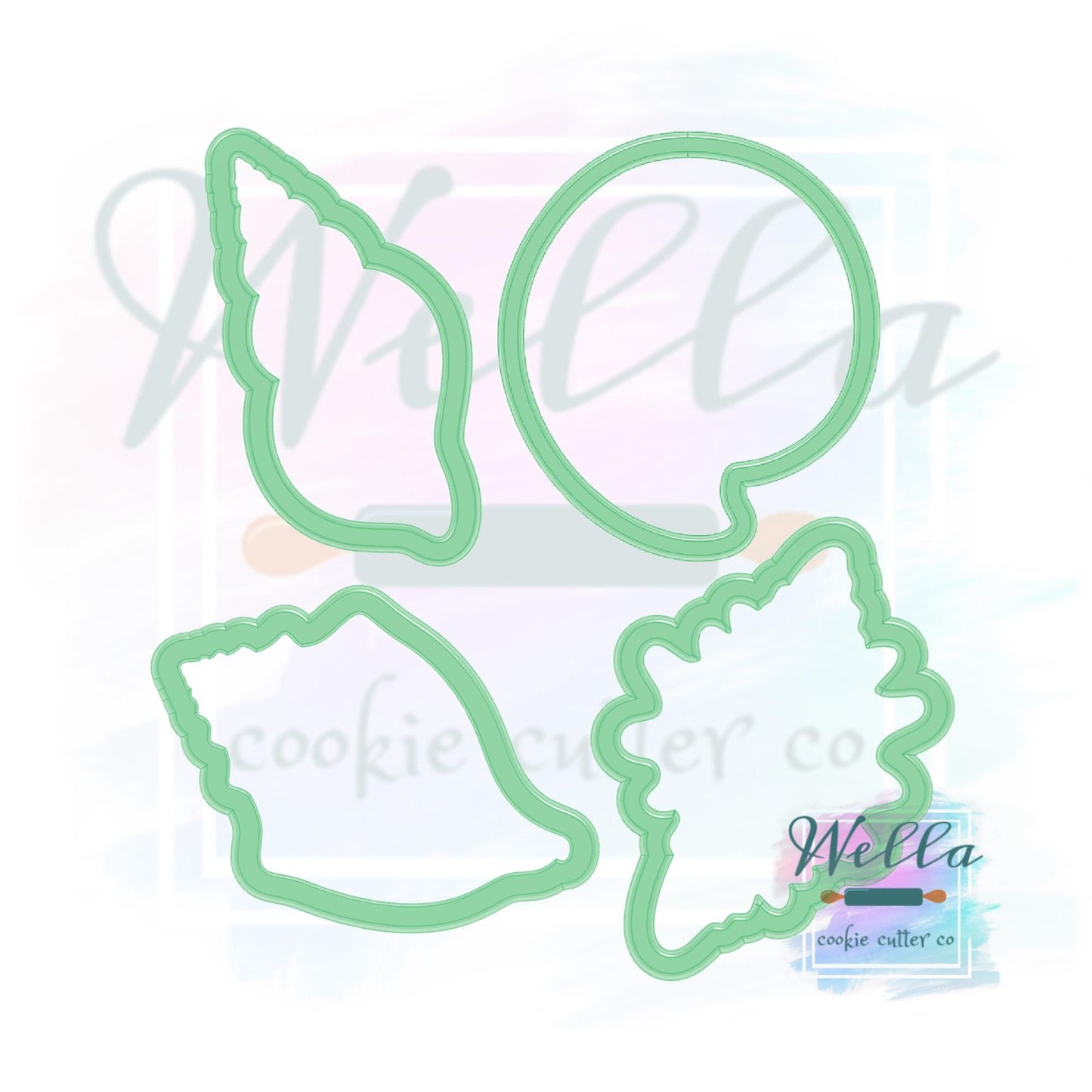 Seashell Cookie Cutters - Set of 4