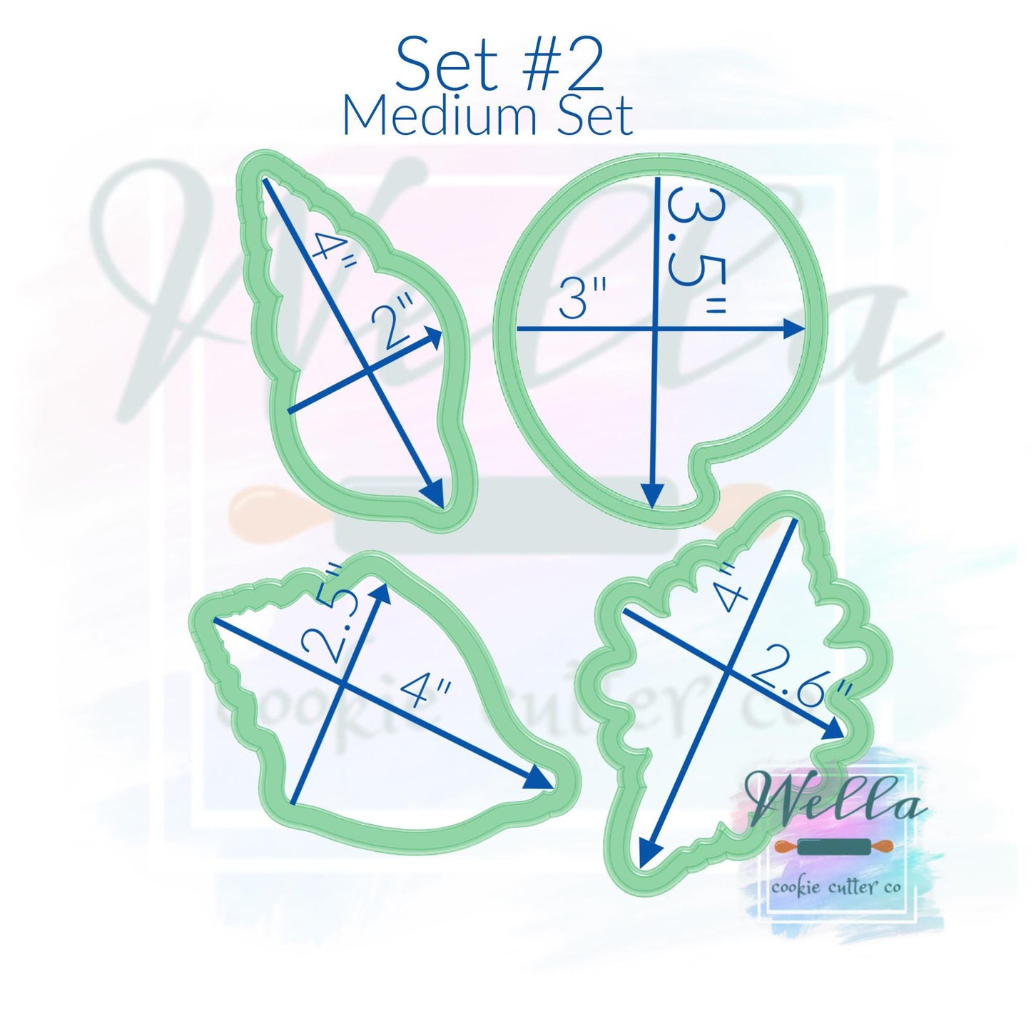 Seashell Cookie Cutters - Set of 4