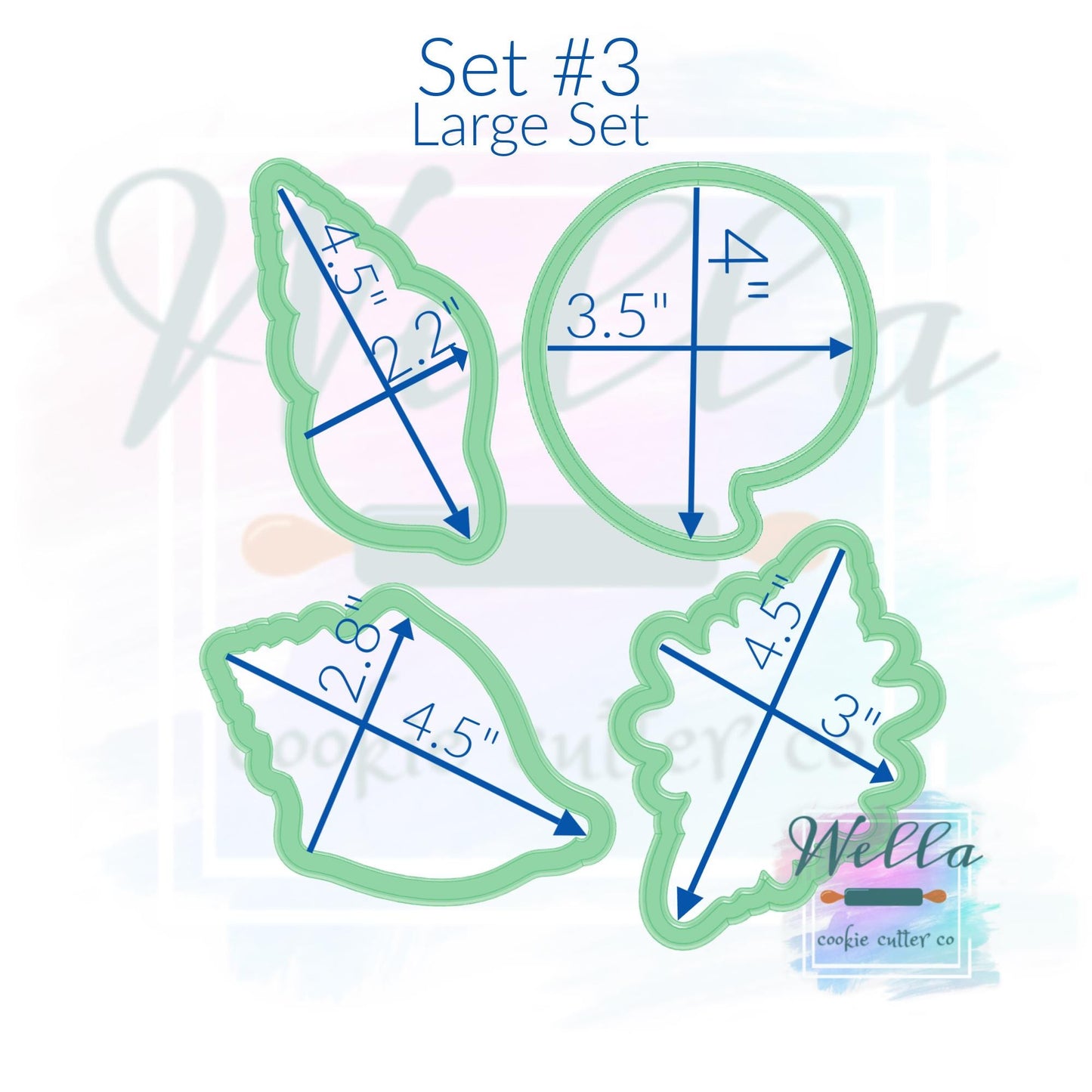 Seashell Cookie Cutters - Set of 4