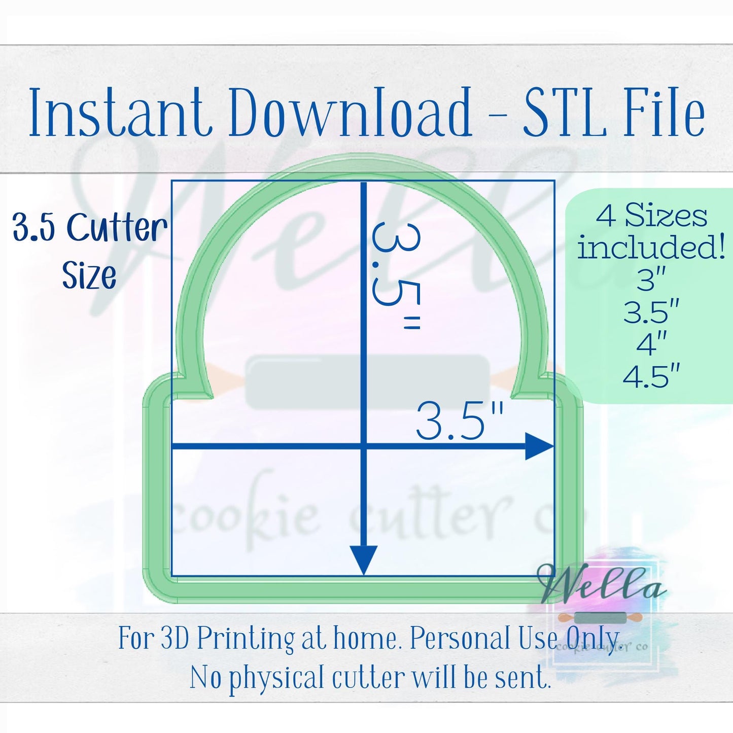 Digital STL File - Basketball Name Plaque Cookie Cutter - 4 Sizes Included