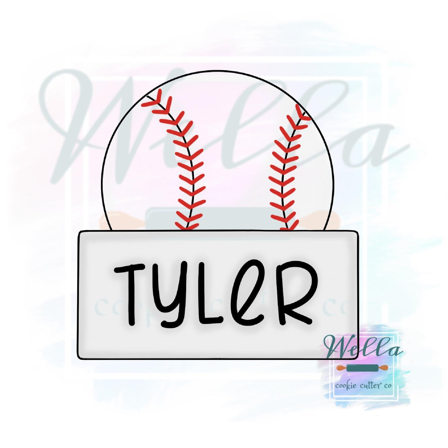 Basketball Name Plaque Cookie Cutter