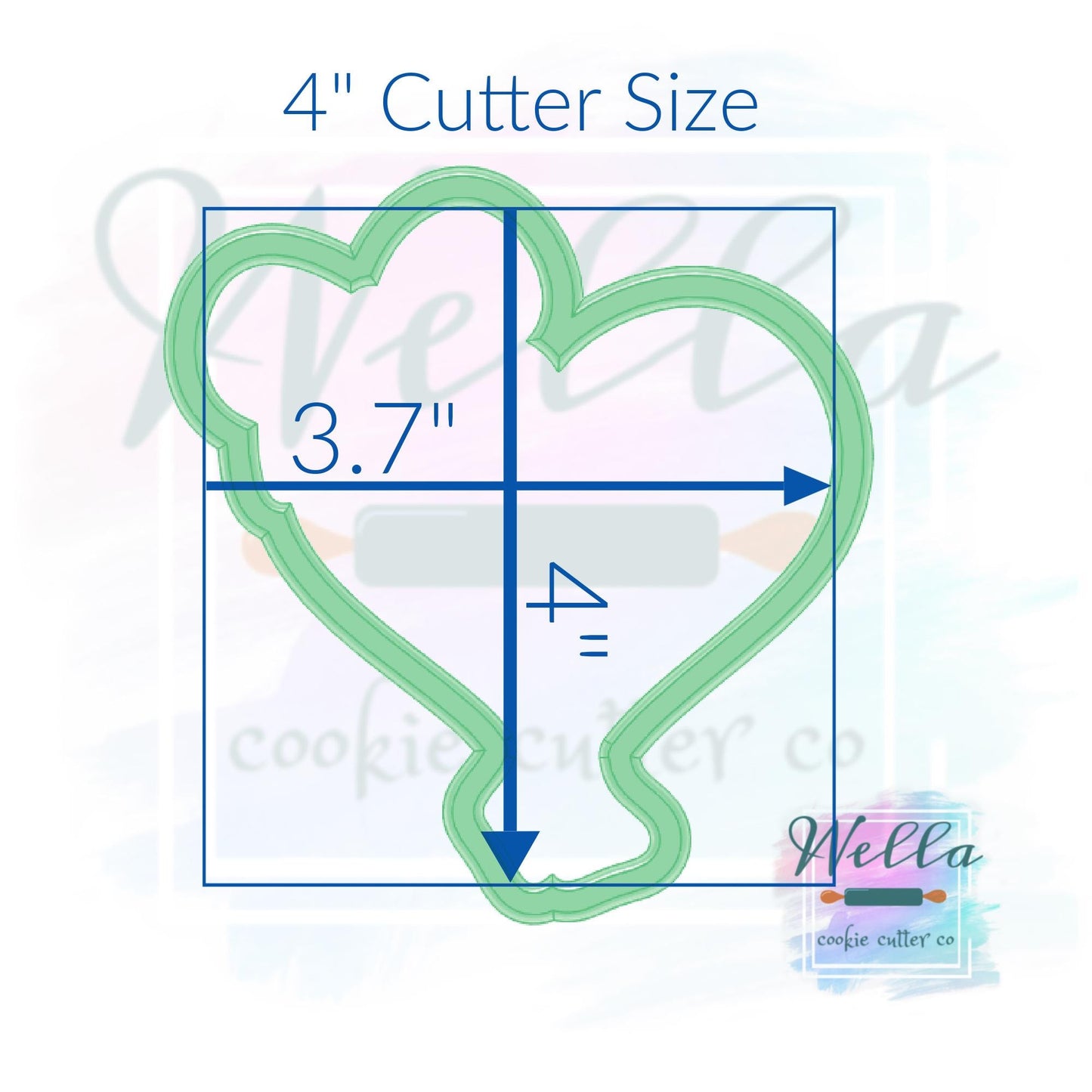 Ribbon Heart Plaque with Bow Cookie Cutter
