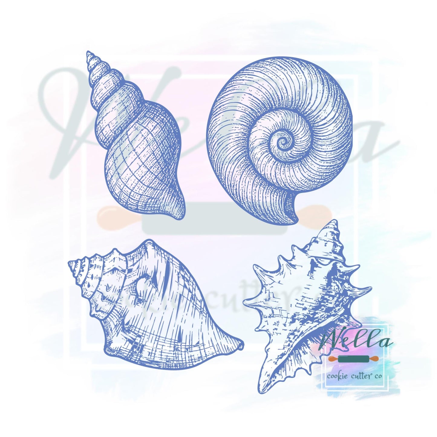 Seashell Cookie Cutters - Set of 4