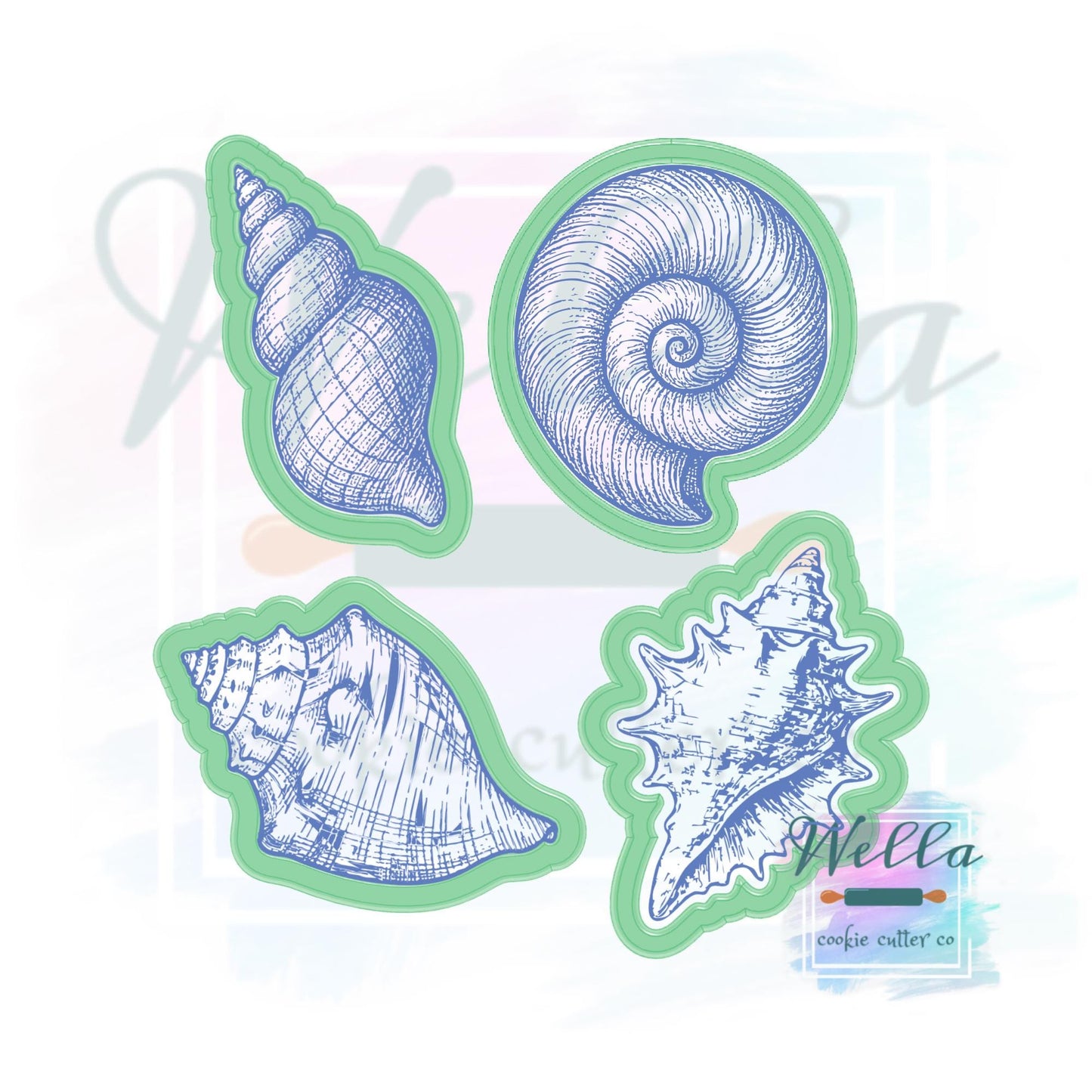 Seashell Cookie Cutters - Set of 4