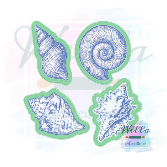 Seashell Cookie Cutters - Set of 4
