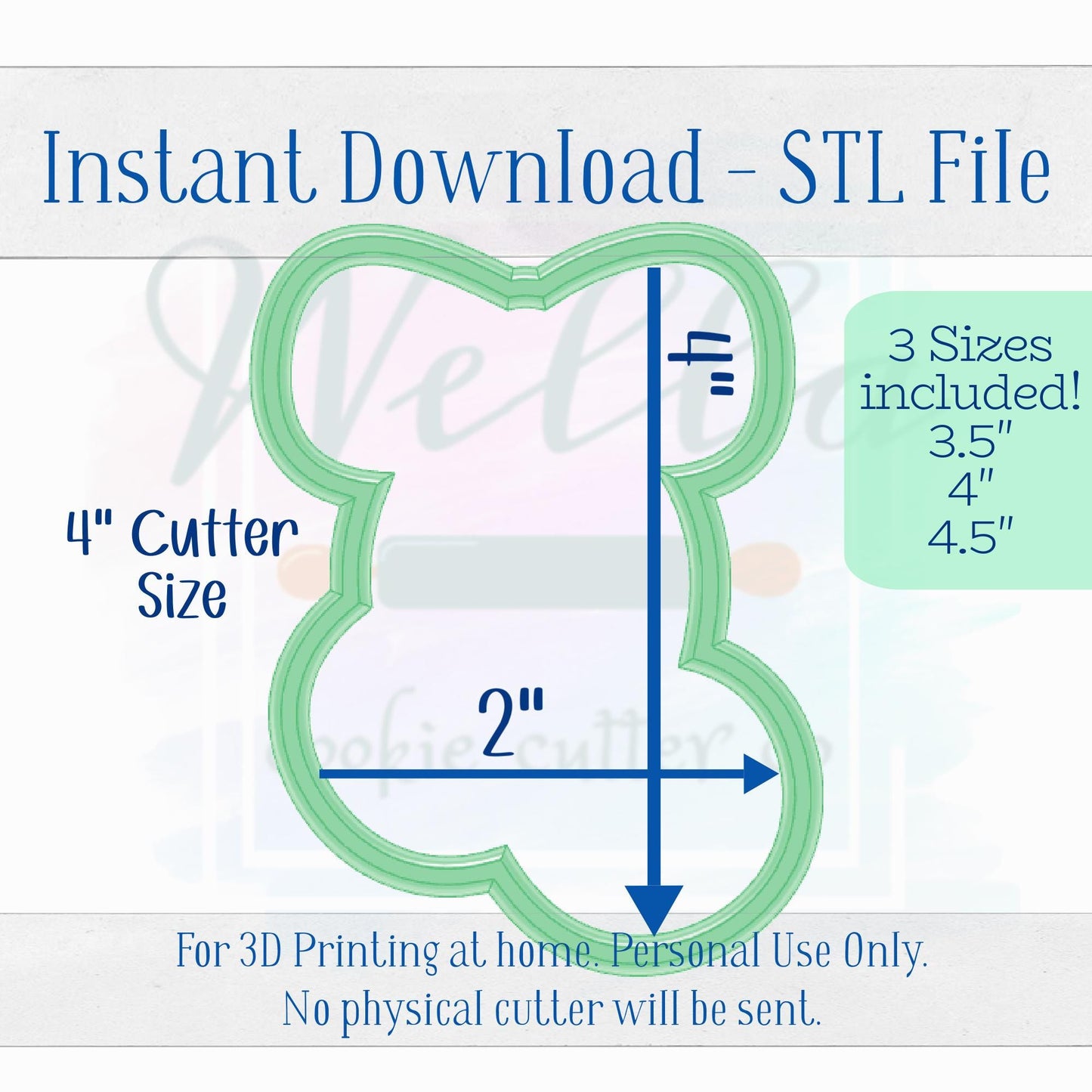 Digital STL File - Cherries with Bow #1 Cookie Cutter - 3 Sizes Included