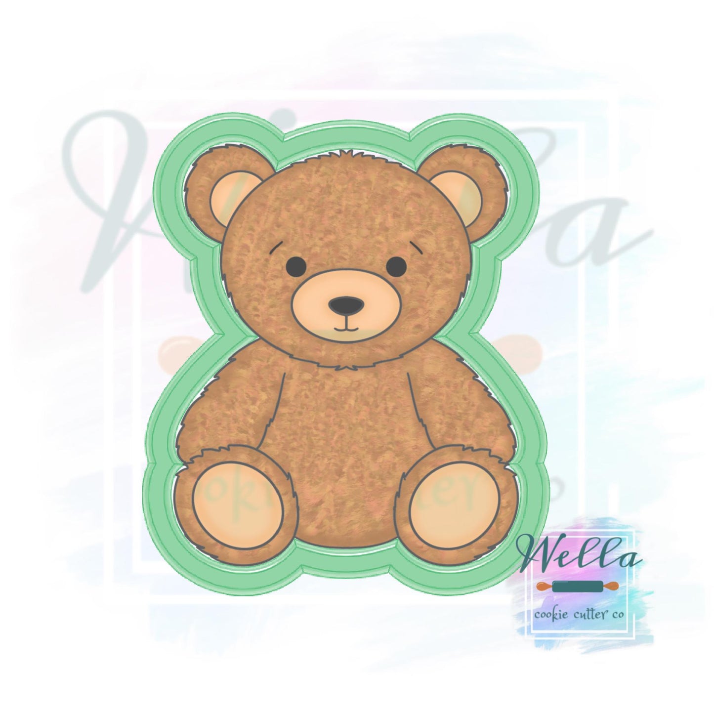 Stuffed Bear Sitting Cookie Cutter