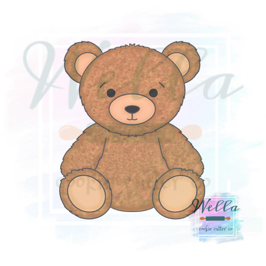Stuffed Bear Sitting Cookie Cutter