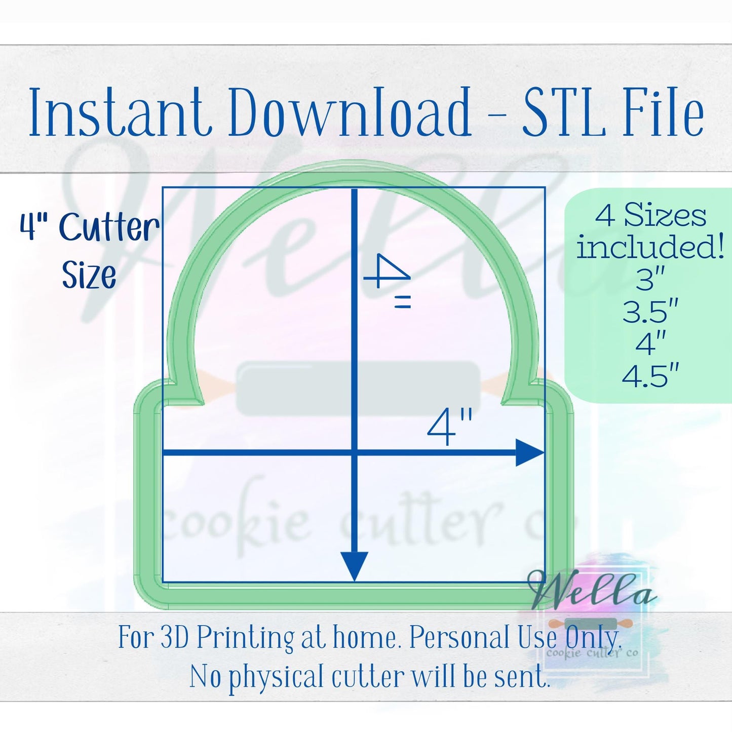 Digital STL File - Basketball Name Plaque Cookie Cutter - 4 Sizes Included