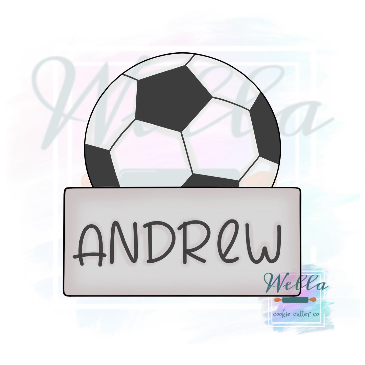 Basketball Name Plaque Cookie Cutter