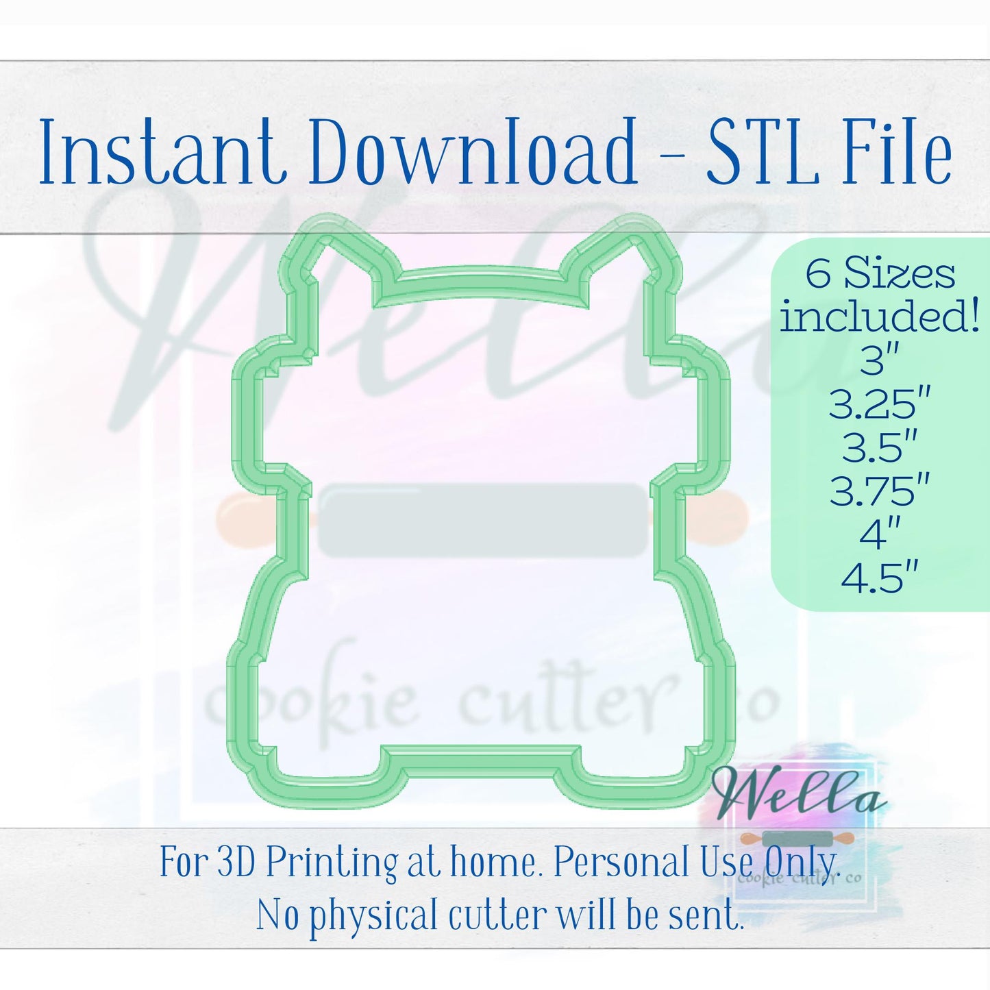 Digital STL File - Semi Truck Front Cookie Cutter - 6 Sizes Included