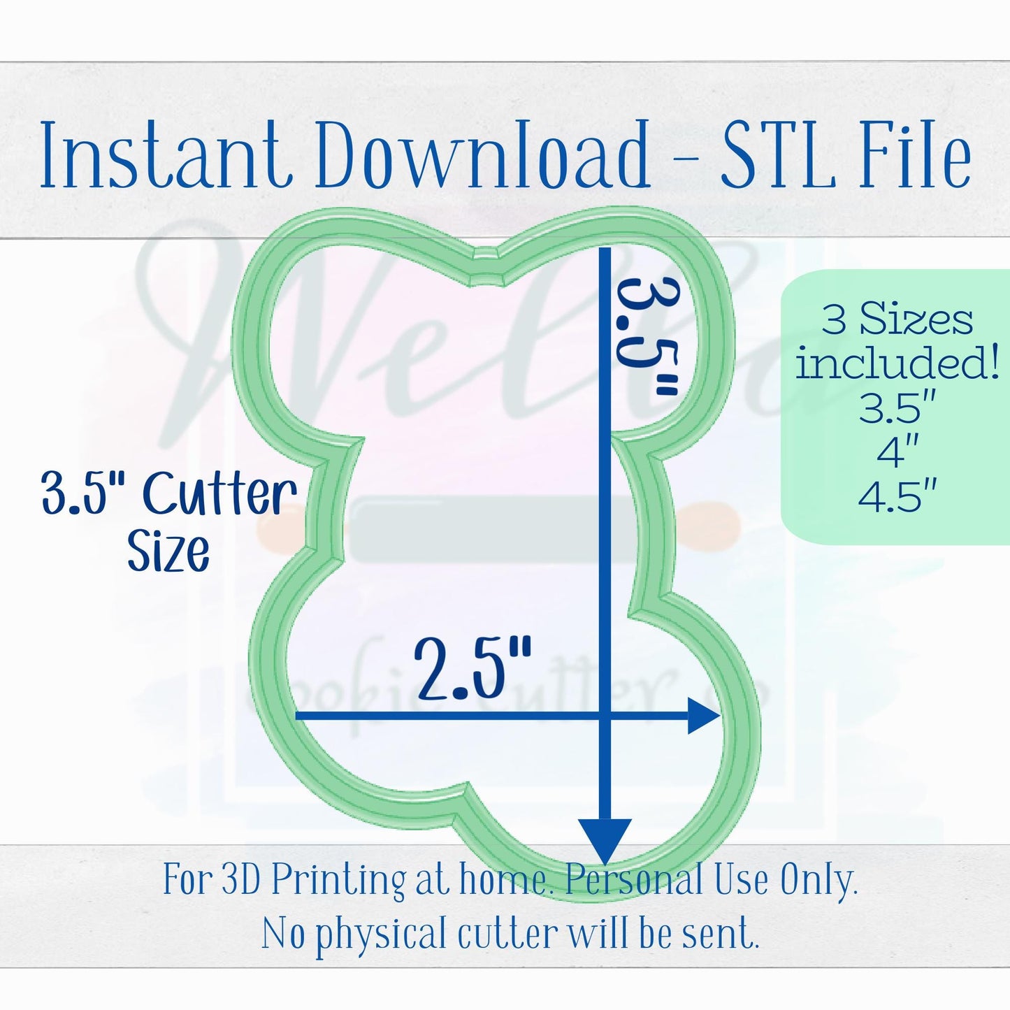 Digital STL File - Cherries with Bow #1 Cookie Cutter - 3 Sizes Included