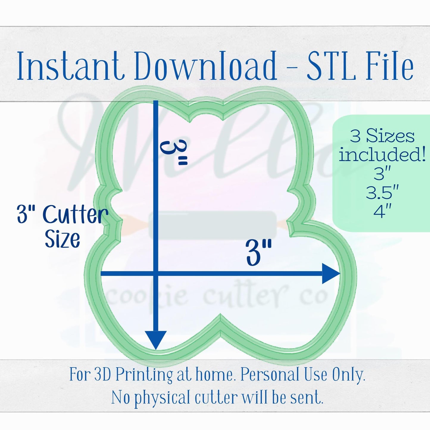 Digital STL File - Cherries with Hearts Cookie Cutter - 3 Sizes Included