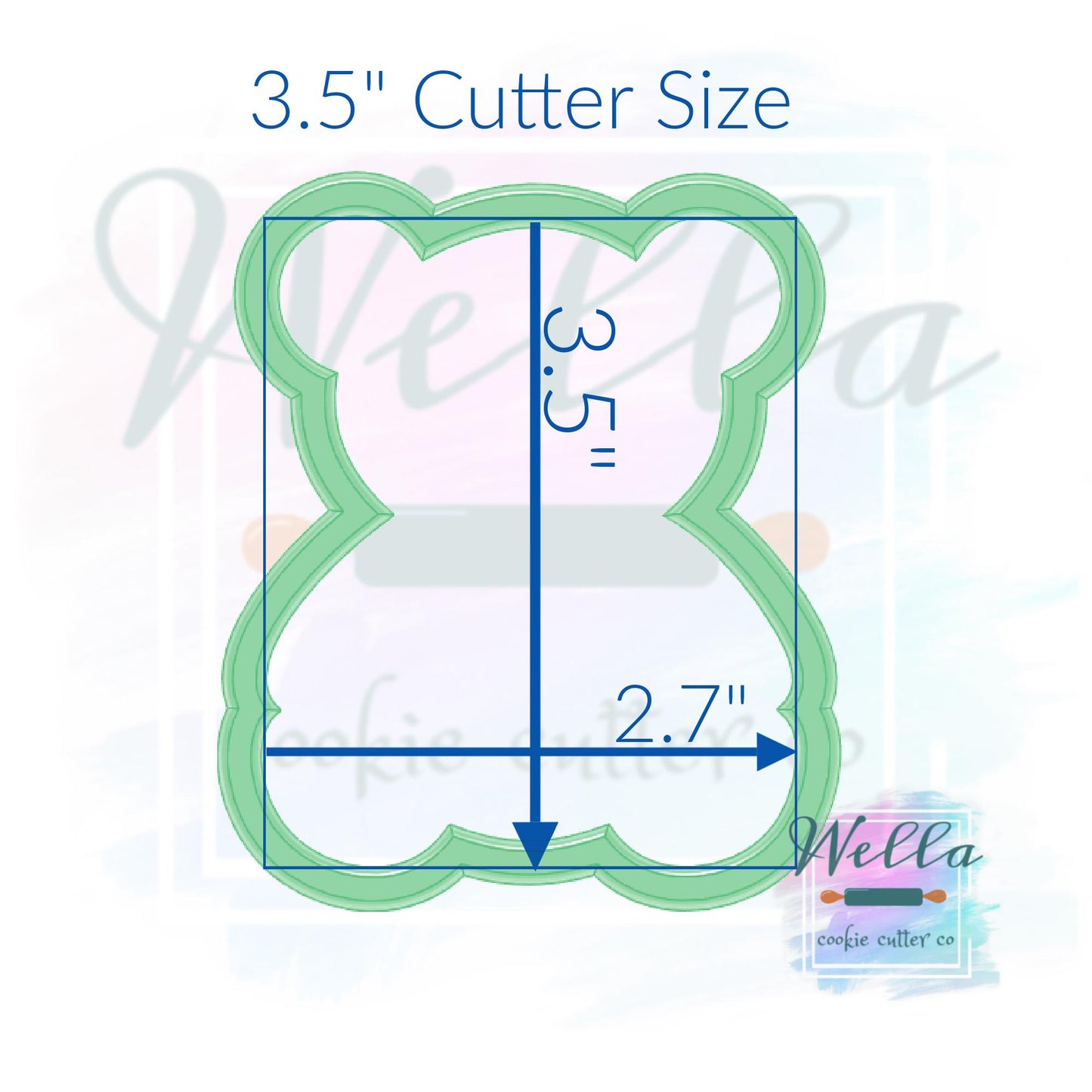 Stuffed Bear Sitting Cookie Cutter