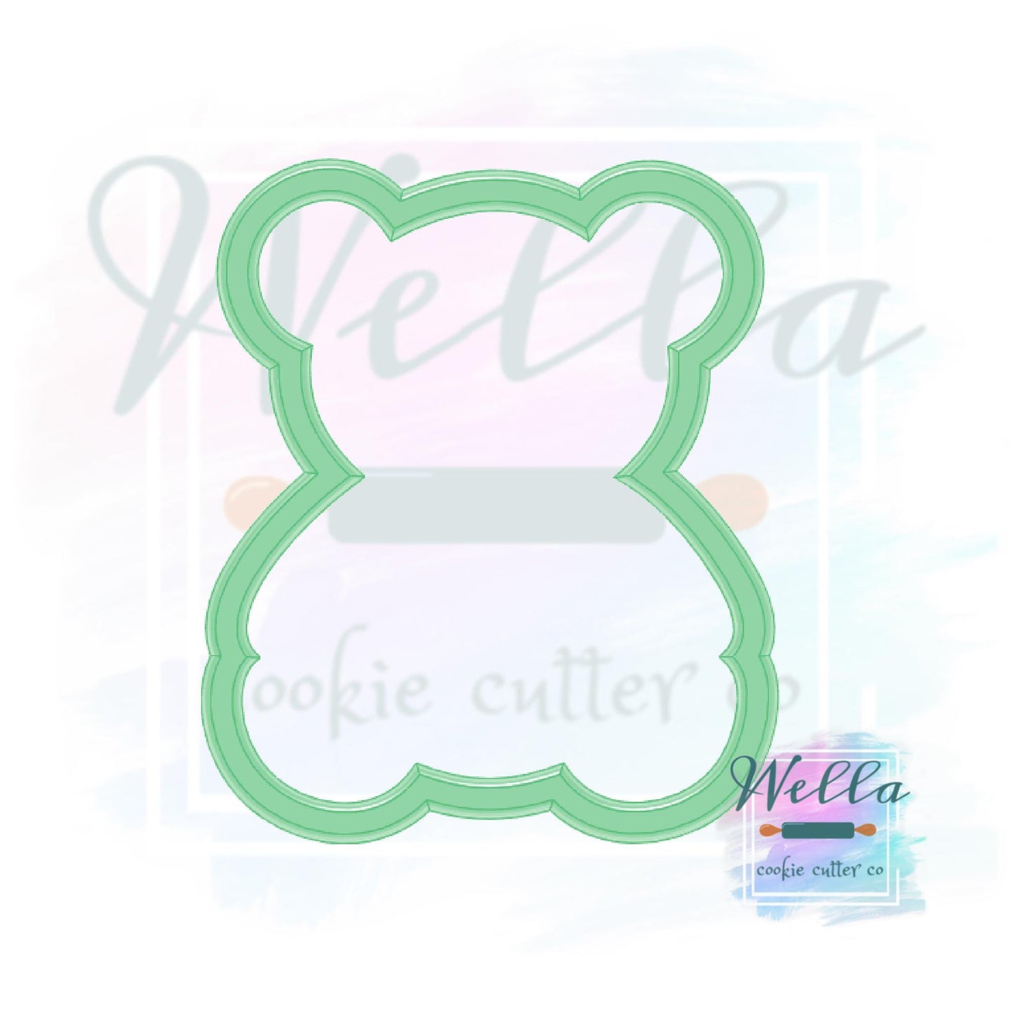 Stuffed Bear Sitting Cookie Cutter