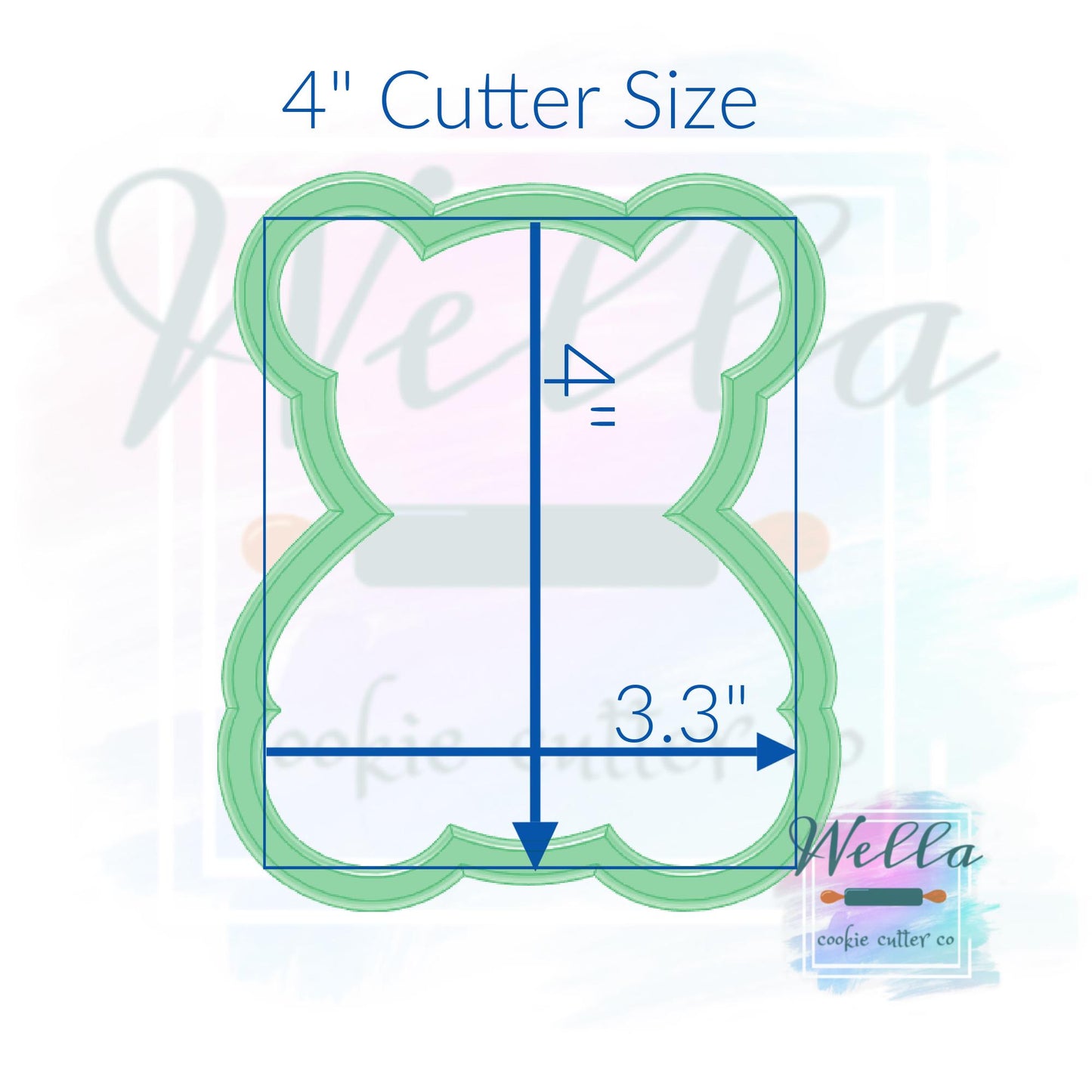 Stuffed Bear Sitting Cookie Cutter
