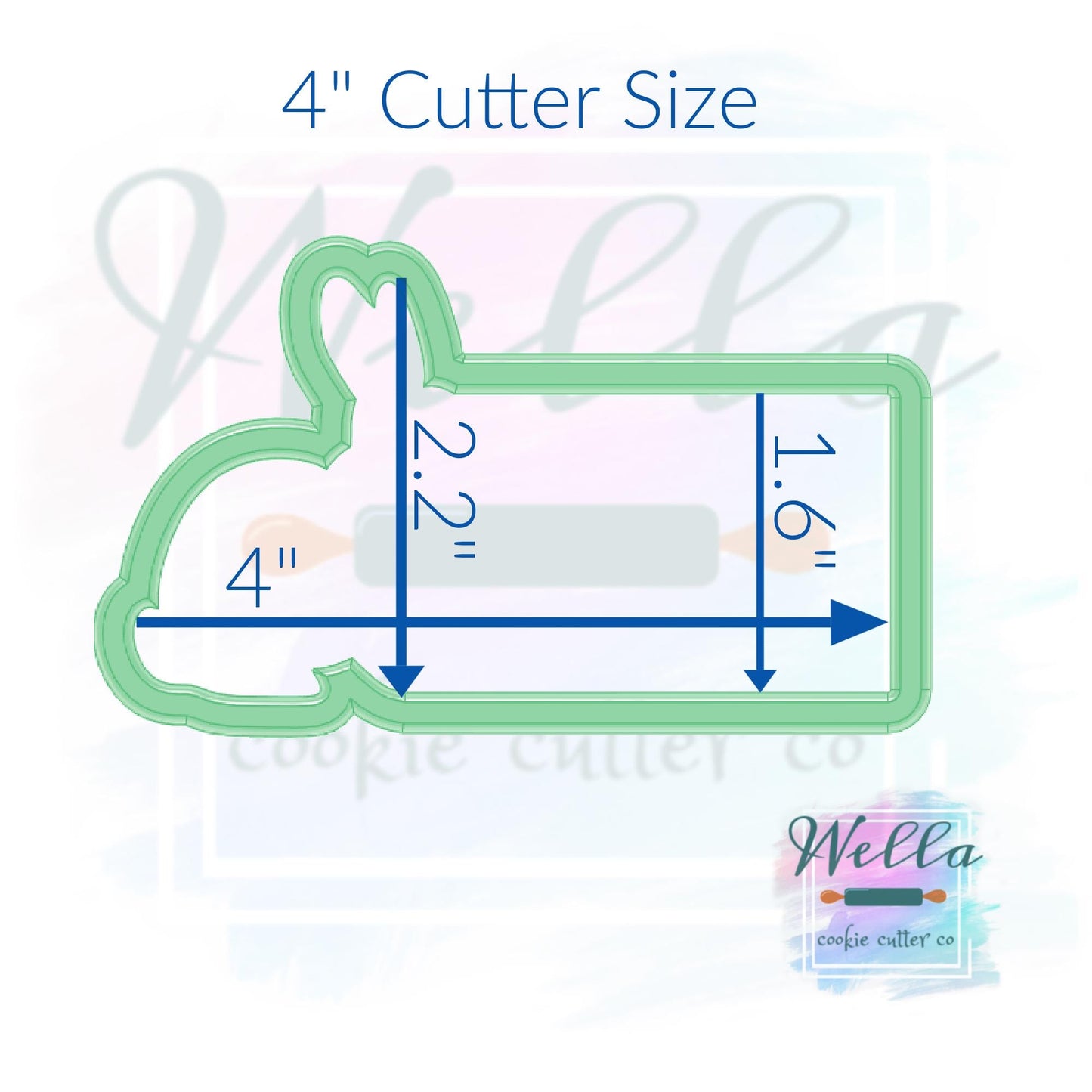 Moss Bunny Name Plaque Cookie Cutter