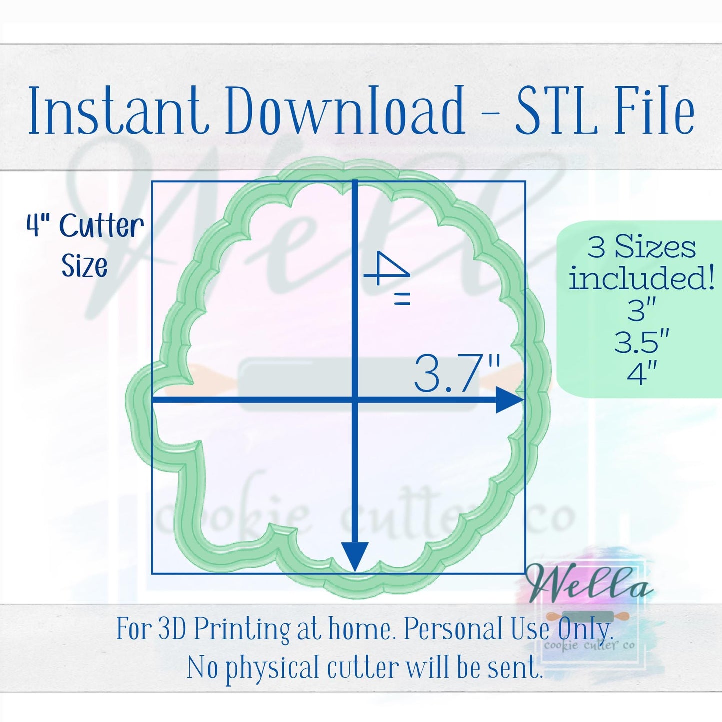 Digital STL File - Rosary Beads Cookie Cutter - 3 Sizes Included