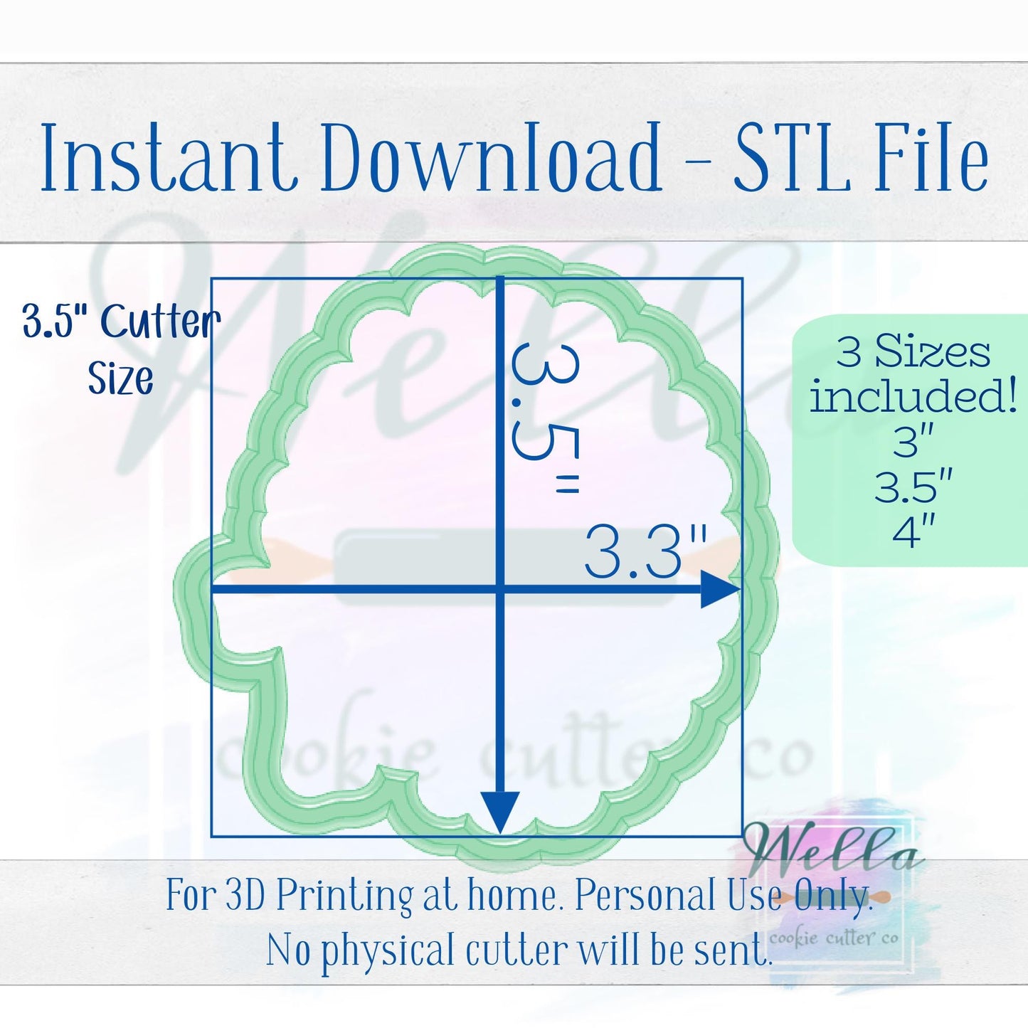 Digital STL File - Rosary Beads Cookie Cutter - 3 Sizes Included