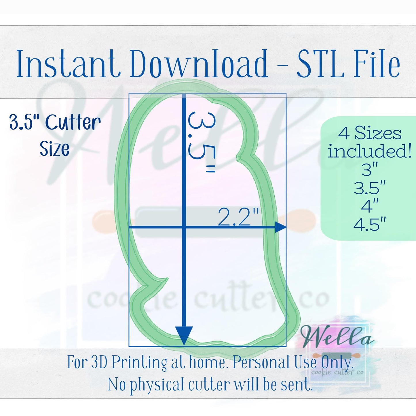 Digital STL File - Graduation Tassel #2 Cookie Cutter - 4 Sizes