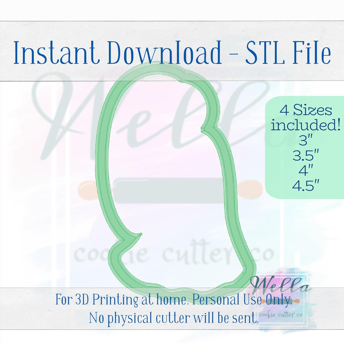 Digital STL File - Graduation Tassel #2 Cookie Cutter - 4 Sizes