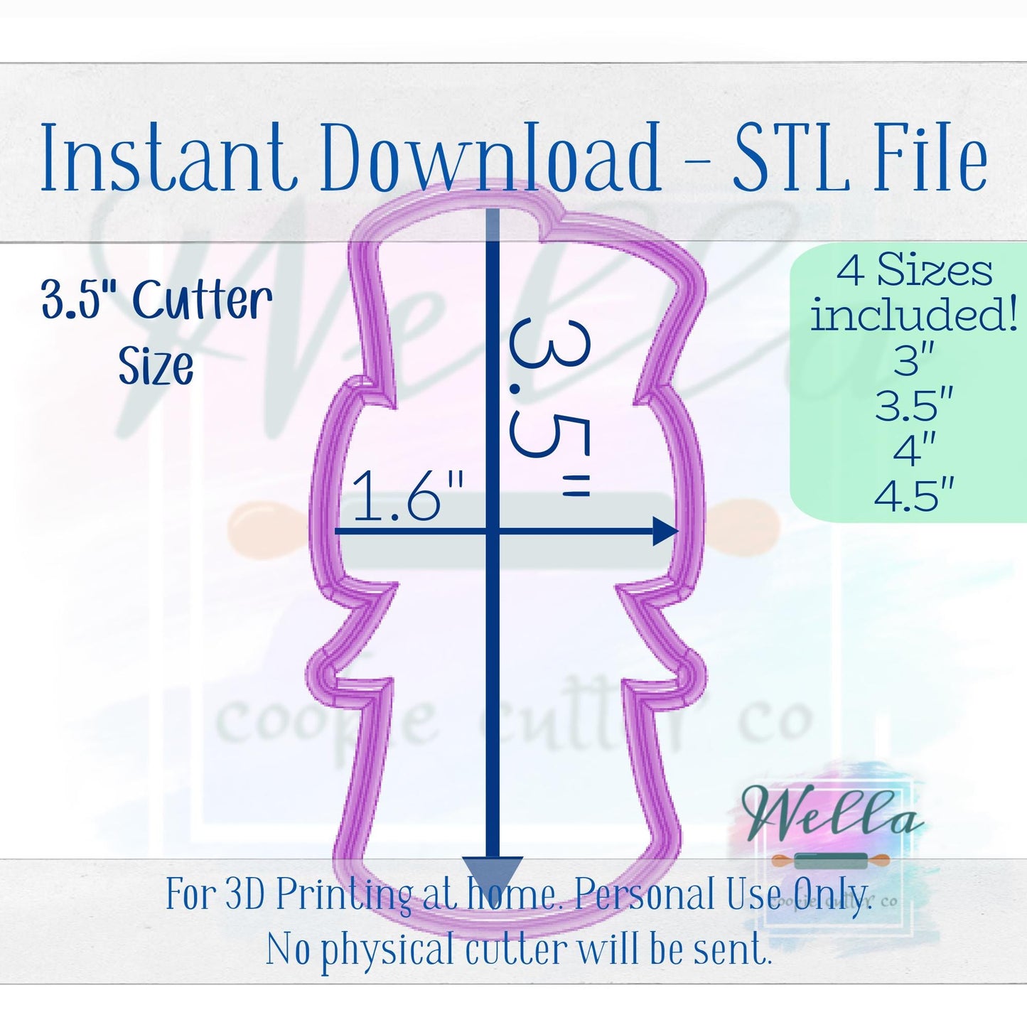 Digital STL File - Diploma Cookie Cutter - 4 Sizes