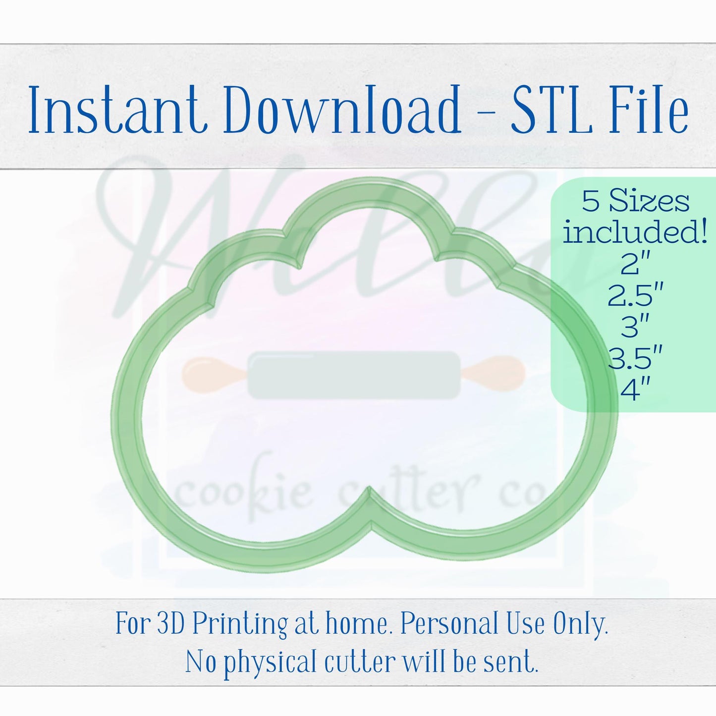 Digital STL File - Handcuffs Cookie Cutter - 5 Sizes